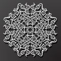 Laser cut paper diamond flower vintage pattern vector Royalty Free Stock Photo