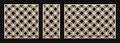 Laser cut pattern set. Vector set of oriental ornaments with diamond grid, net Royalty Free Stock Photo