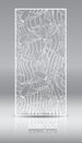 Openwork privacy panel for laser cutting. A through-pattern vinyl board for interior design. Screen, wall, doorway with