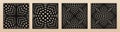 Laser cut patterns. Vector set of cutting templates with abstract ornaments Royalty Free Stock Photo