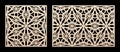 Laser cut patterns. Vector design with abstract geometric ornament. Golden panel Royalty Free Stock Photo