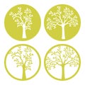 Laser cut. vector design. Laser cutting template tree. paper cutting. plotter and screen printing Royalty Free Stock Photo