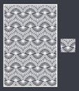Laser cut vector panel and the seamless pattern for decorative panelel