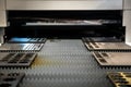 Laser cutter cutting metal plates