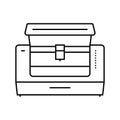 laser cutter tool work line icon vector illustration Royalty Free Stock Photo