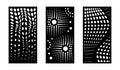 Laser cutting modern abstract decorative vector panels set. Privacy fence, indoor and outdoor panel, cnc decor, interior