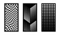 Laser cutting modern abstract dotted decorative vector panels set. Privacy fence, indoor and outdoor panel, cnc decor