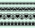 Laser cutting template borders for design cards invitations, interior decorating, elements embellishment. Set of seamless lace tap