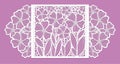 Laser cutting template. Lace envelope. For cutting from any material. Vector