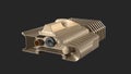 Laser designator 3d render on a gray background, game model Royalty Free Stock Photo