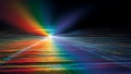 Laser Diffraction Rainbow (ai generated) Royalty Free Stock Photo