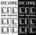 Laser engraving and laser cutting logos