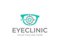 Laser eye surgery logo design. Eye clinic vector design Royalty Free Stock Photo