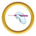 Laser eye surgery procedure vector icon