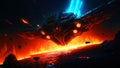 Laser-Fueled Battle Amongst the Stars: Intergalactic Spaceships Clash in Epic Showdown.