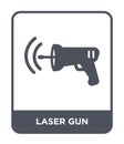 laser gun icon in trendy design style. laser gun icon isolated on white background. laser gun vector icon simple and modern flat