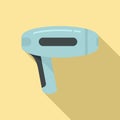 Laser hair depilator icon, flat style