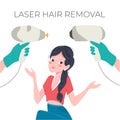 Laser hair removal concept.