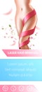 Laser Hair Removal Procedure Flyer, Beauty Clinic Royalty Free Stock Photo