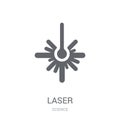 Laser icon. Trendy Laser logo concept on white background from S