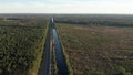 Aerial of LIGO Advanced interferometer in Louisiana