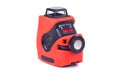 Laser level orange with magnetic mount Royalty Free Stock Photo