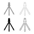 Laser level tool measure building on tripod engineering equipment device for builder construction tool set icon grey black color Royalty Free Stock Photo