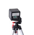 Laser level with tripod isolated on white Royalty Free Stock Photo