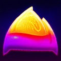 Laser light of a candle in the shape of a heart. Generative AI Royalty Free Stock Photo