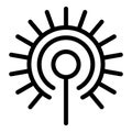 Laser light icon outline vector. Futuristic pointer