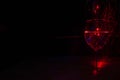 Laser light painting of wine glassful of water and bubble using laser diffraction Royalty Free Stock Photo