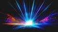 Laser light show with neon rays background Royalty Free Stock Photo