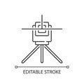 Laser line level linear icon