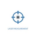 Laser measurement concept 2 colored icon Royalty Free Stock Photo