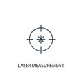 Laser measurement concept line icon Royalty Free Stock Photo