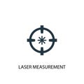 Laser measurement icon. Simple element Royalty Free Stock Photo