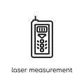 laser measurement icon. Trendy modern flat linear vector laser m Royalty Free Stock Photo