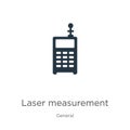 Laser measurement icon vector. Trendy flat laser measurement icon from general collection isolated on white background. Vector Royalty Free Stock Photo