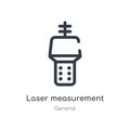 laser measurement outline icon. isolated line vector illustration from general collection. editable thin stroke laser measurement Royalty Free Stock Photo