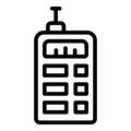 Laser measuring device icon, outline style