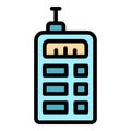 Laser measuring device icon vector flat