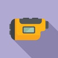 Laser meter icon flat vector. Level distance