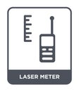 laser meter icon in trendy design style. laser meter icon isolated on white background. laser meter vector icon simple and modern Royalty Free Stock Photo