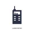 laser meter icon on white background. Simple element illustration from measurement concept Royalty Free Stock Photo