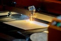 Laser milling engraving machine. Printing Technology Royalty Free Stock Photo