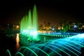 Laser music fountain night Royalty Free Stock Photo
