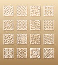 12 laser patterns for room walls in the Arabic style. Traditional oriental ornament in a rectangle for the design of a