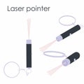 Laser pointer without silhouette