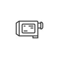 Laser rangefinder line icon