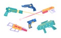 Laser tag guns vector set